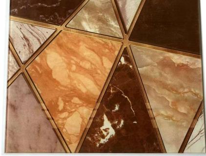decorative glass design with silk screen and laminated glass pattern
